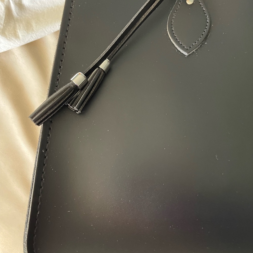 $300 Cambridge Satchel Company Black Leather Tote - excellent, rare find! - Picture 3 of 11